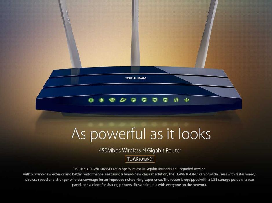 Рутер TP-Link TL-WR1043ND v2