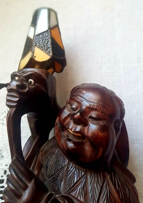 Veioza/ sculptură: Hotei, Buddha cel Vesel