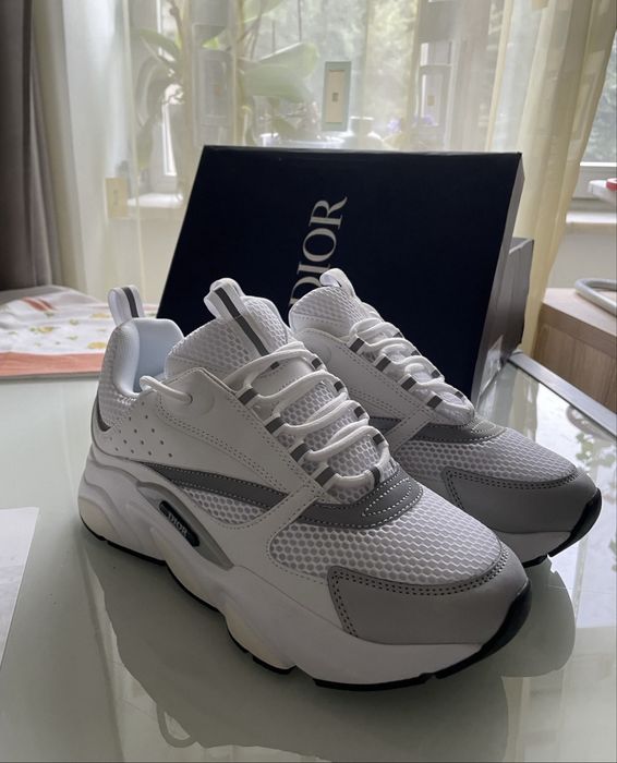 Dior b22 reflective silver mesh