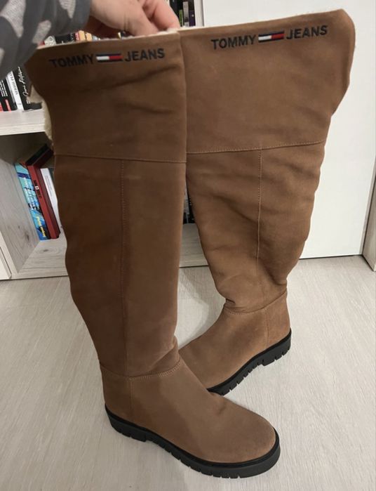 Cizme de piele Tommy Jeans