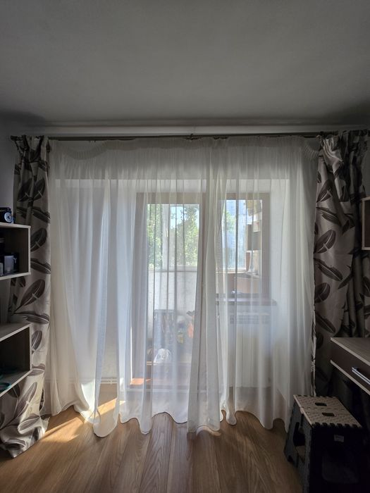 Galerie telescopica  argintie 300 cm, doar de perdea