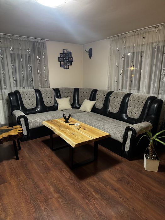 Măsuță de cafea din stejar rustic