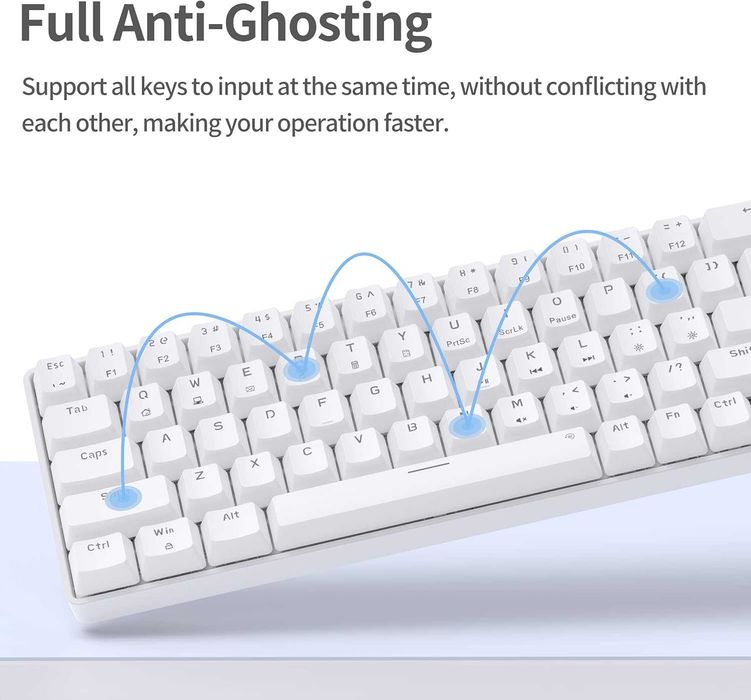 Геймърска клавиатура с LED подсветка и 68 клавиша TMKB60