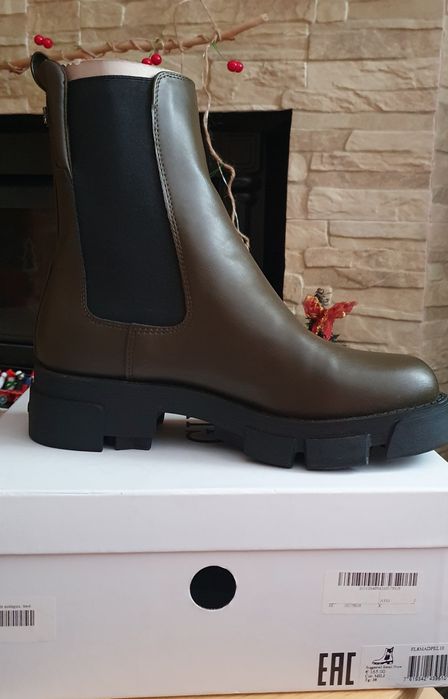 Botine/Ghete Guess Chelsea originale/ kaki, mărimea 38