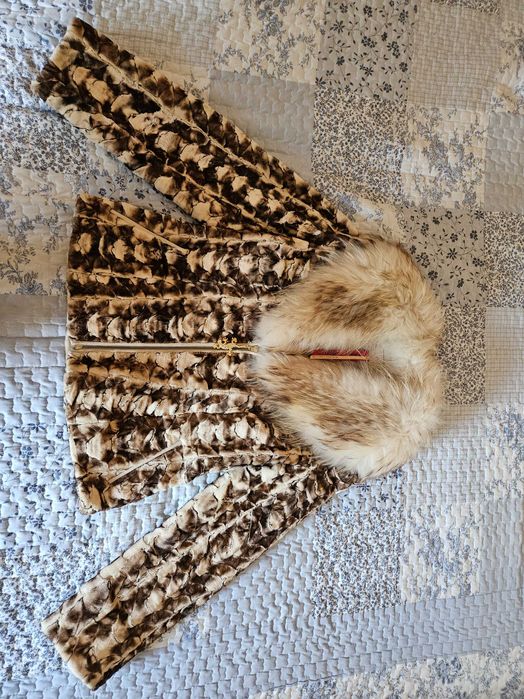 Палто от норка с яка от лисица