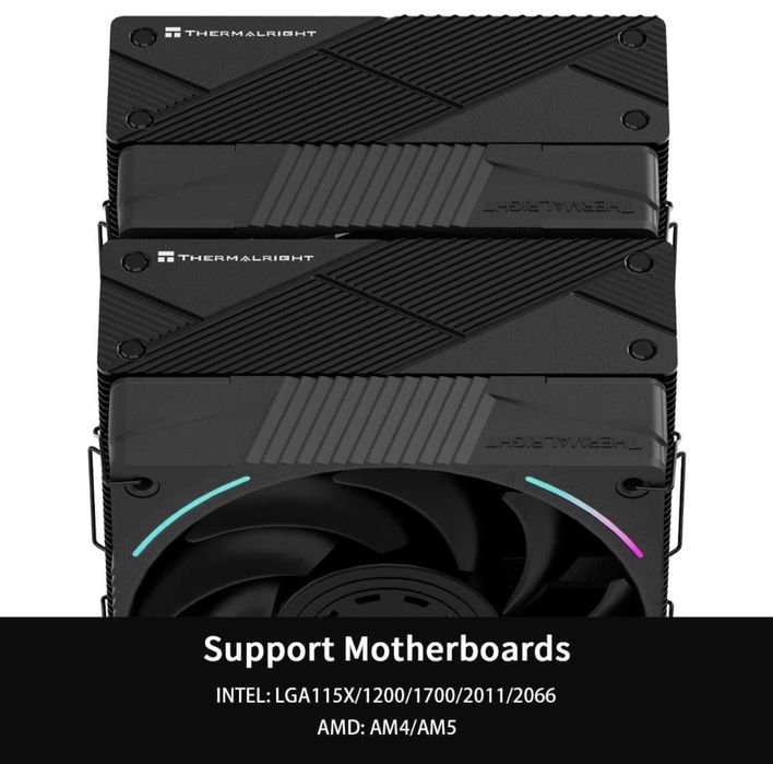 Cooler CPU procesor Aer Thermalright Phantom Spirit 120 EVO,7 conducte ventilatoare duble TL-K12 PWM 120mm tehnologie AGHP 4.0,rulment S-FDB AMD Intel