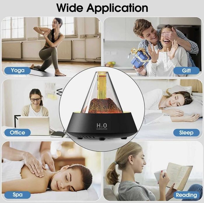 Difuzor aromaterapie ultrasonic si umidificator, lumina ambientala