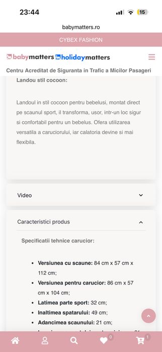 Carucior copii 2 in 1