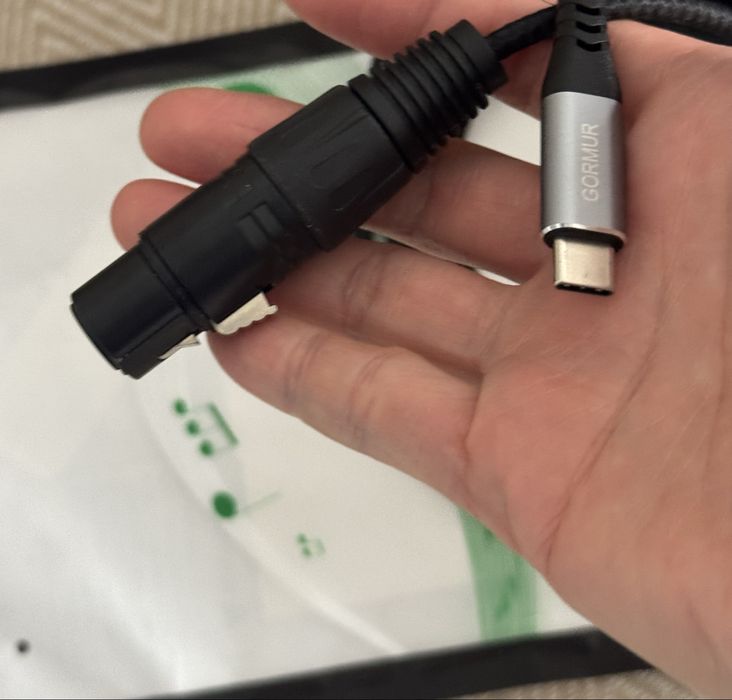 Cablu de microfon USB-C la cap feminin XLR