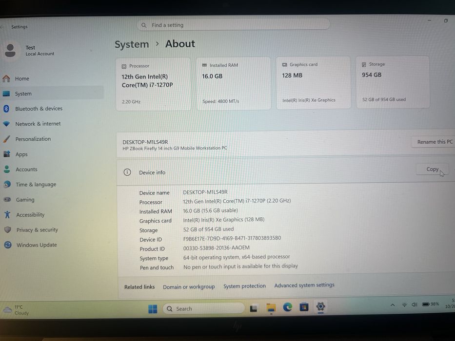Laptop HP ZBook Firefly G9