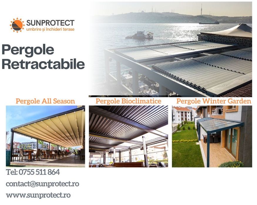 Pergole Retractabile Bioclimatice, Pergole All Season, Winter Garden.
