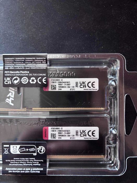 RAM памет Kingston Fury Beast DDR5 32GB Kit 2x16GB 5200MHz CL40