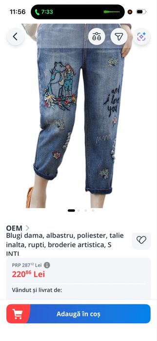 Blugi 2XL comandati de pe emag, noi