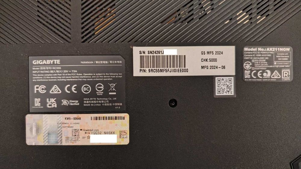Gigabyte G5 лаптоп