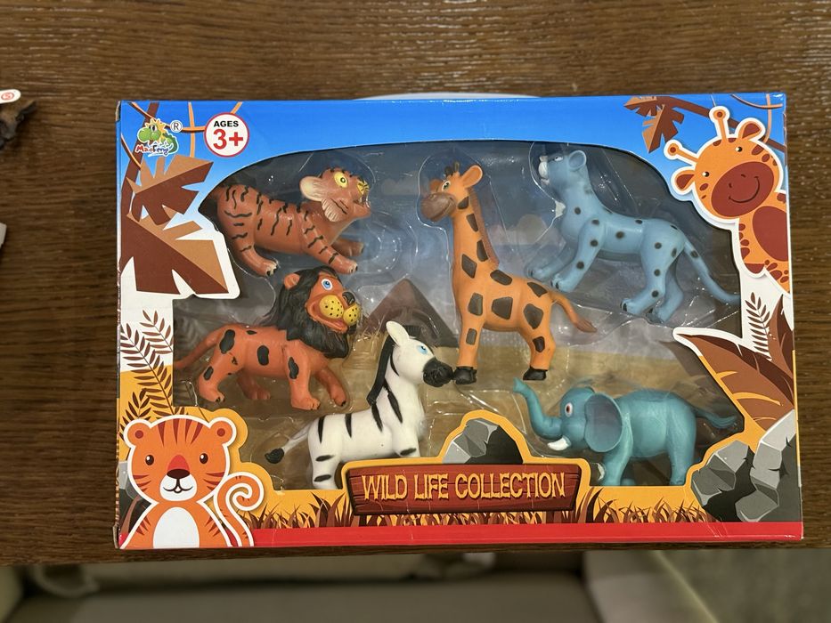 Нов комплект фигурки на диви животни – 6 броя, 6-7 см