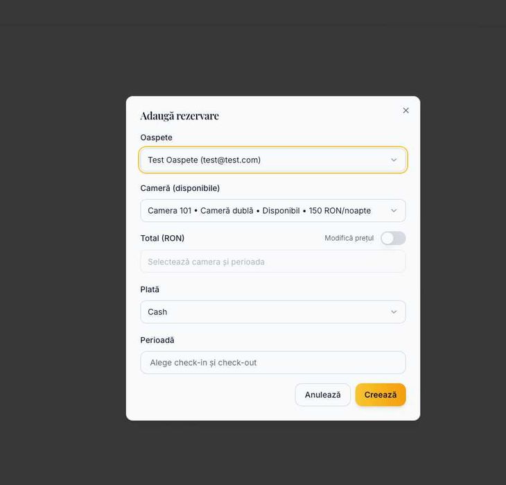 Program hotel / pensiune cu Booking & Airbnb – simplu, fără abonament