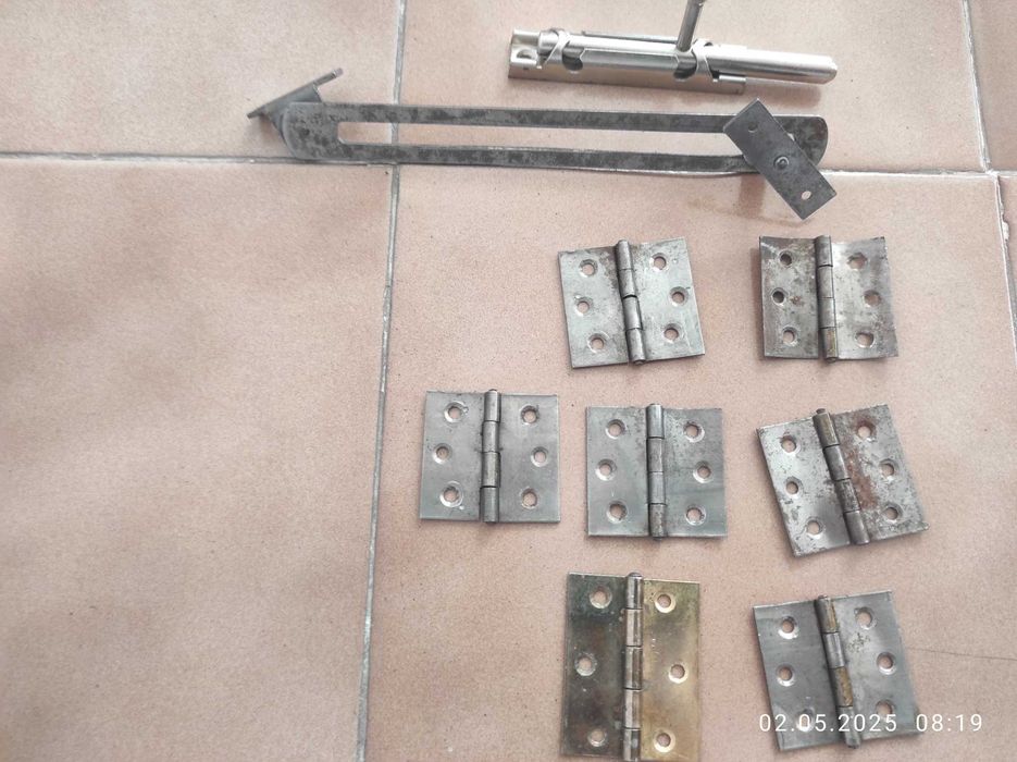 Антикварни ПАНТИ за мебели, ограничител барче, резе ново