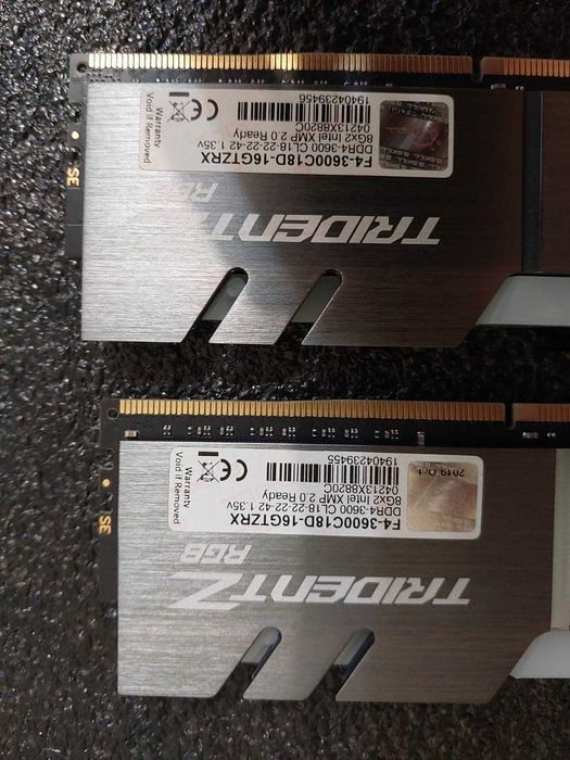 16GB DDR4 3600Mhz CL18 - G.Skill TidentZ RGB