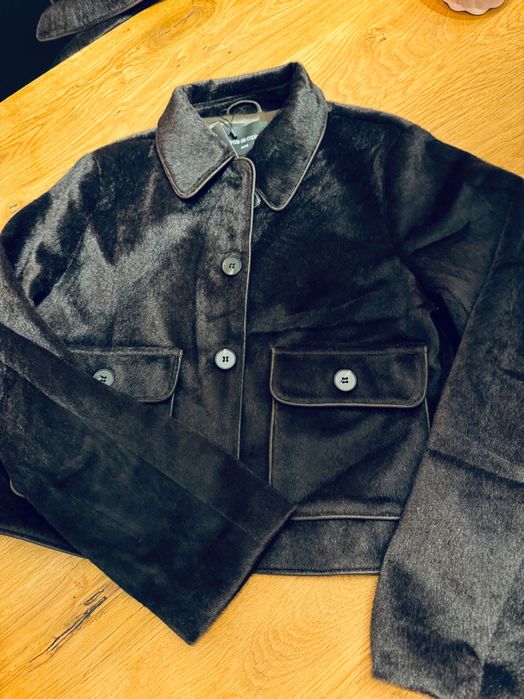 Уникално яке  сако бомбер с косъм