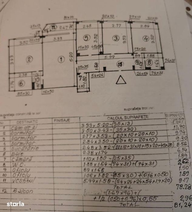 Vanzare apartament 4 camere Militari Veteranilor