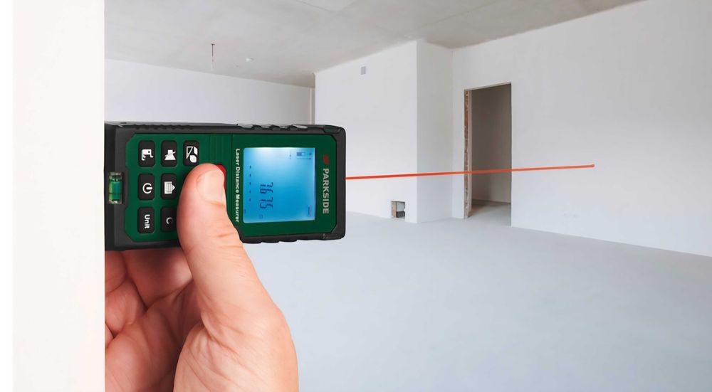 Telemetru  laser/ dispozitiv masurare distante/ suprafete  PARKSIDE