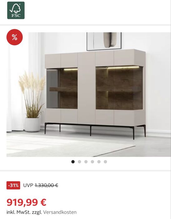 Set living cu fronturi din MDF vopsit