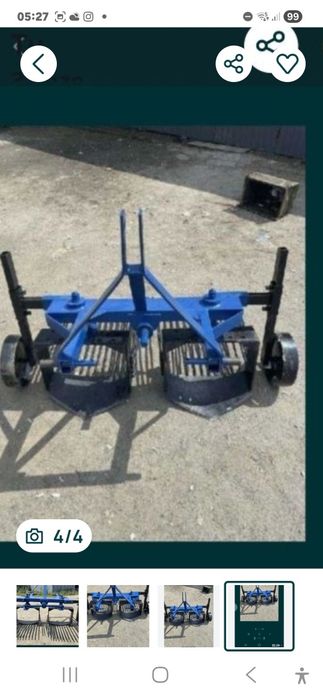 Mașină de plantat semănat cartofi cu două rânduri pentru tractor trans