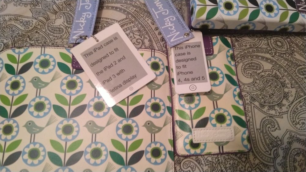 НОВ комплект мини чанта, калъф за iPad и iPhone Nicky James London