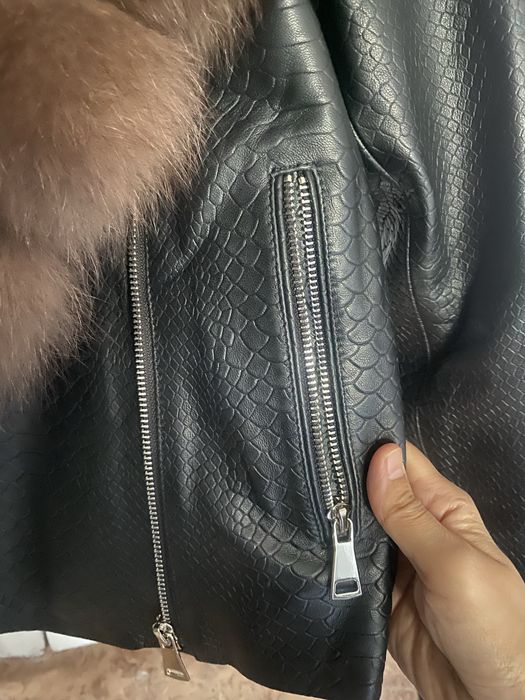 Кожанка сьемный ворот под Енот