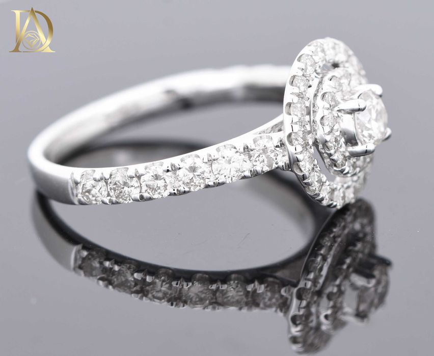 Нов Златен Пръстен с 0.78кт Естествени Диаманти