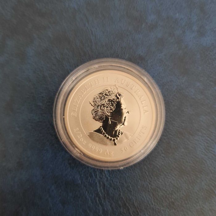 Сребро Лунар 1/2 OZ половин унция 2022 Тигър