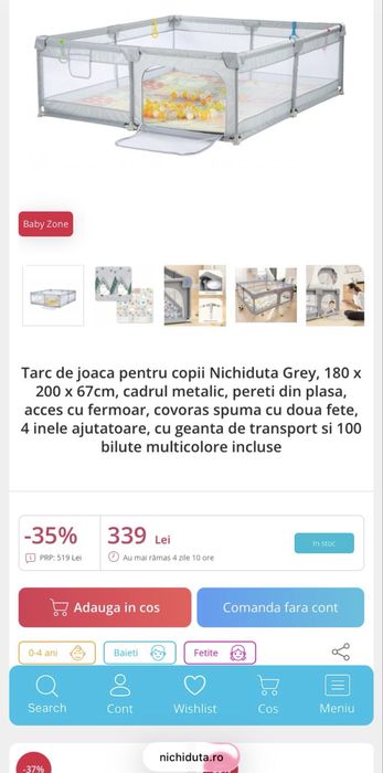 Tarc de joaca 180/200