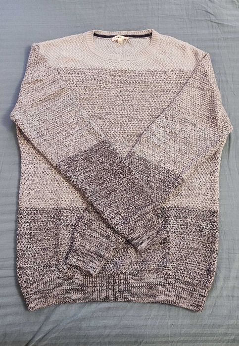 Свитера мужские серые Koton и Just!, полосатый свитер (Вьетнам)