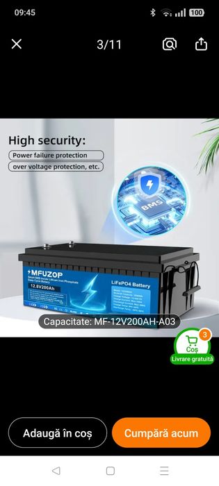 Baterie li de 12,8 // 100A