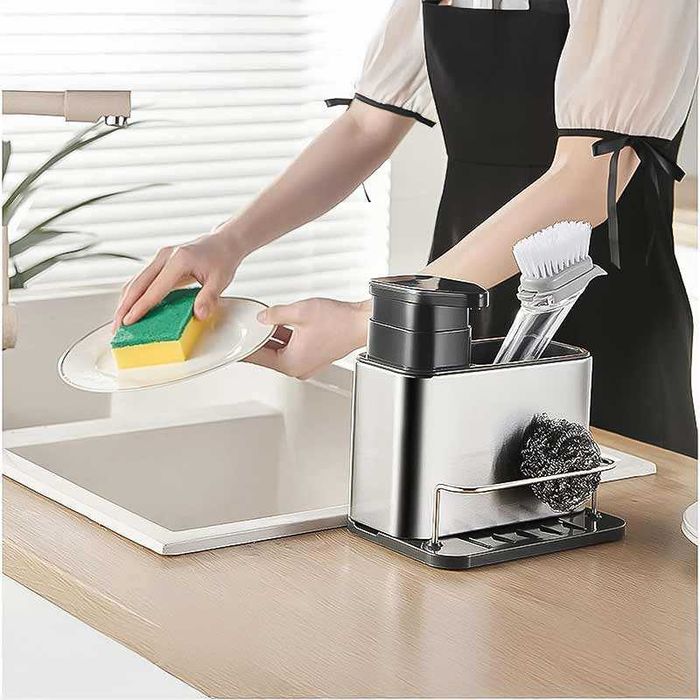 Дозатор за кухненска мивка, Сапунерка, Контейнер, кутия за гъба
