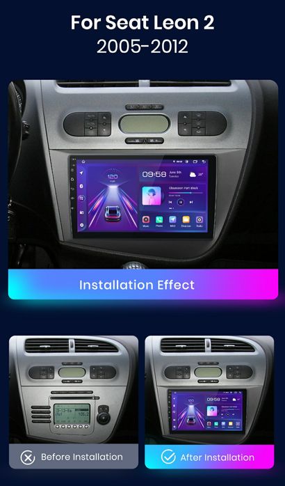 Navigatie Android dedicata SEAT LEON 2 (2005-2012)