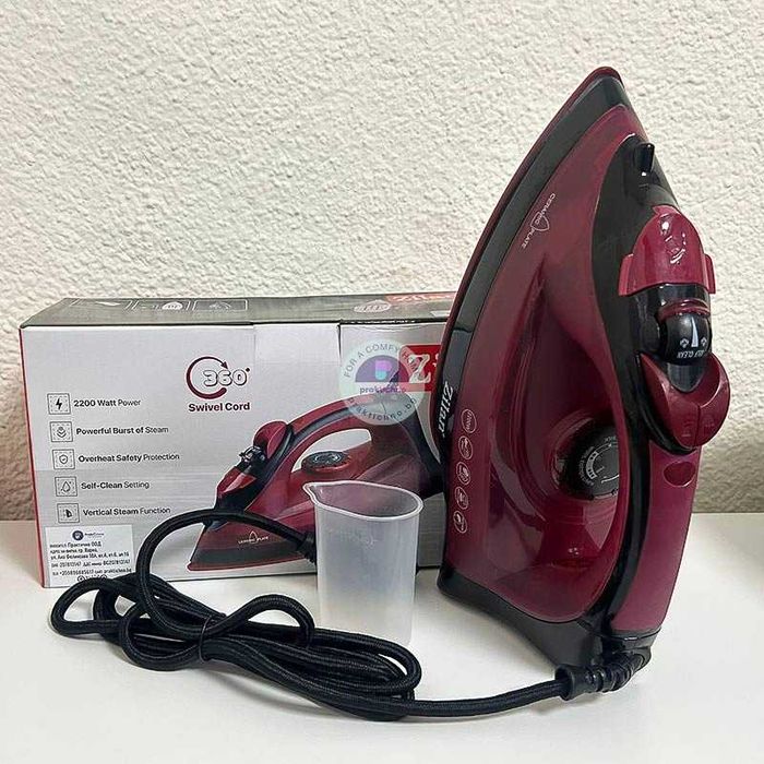 Ютия с керамична плоча – 2200 W, парно гладене