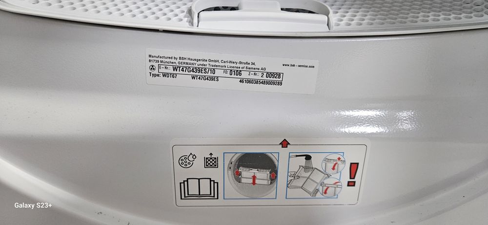 Uscator de rufe Siemens 8kg