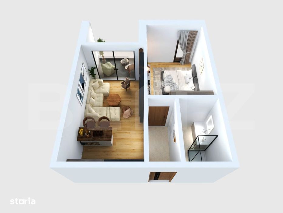 Apartament cu 2 camere, 40,29 mp, cetate — fotografia 1