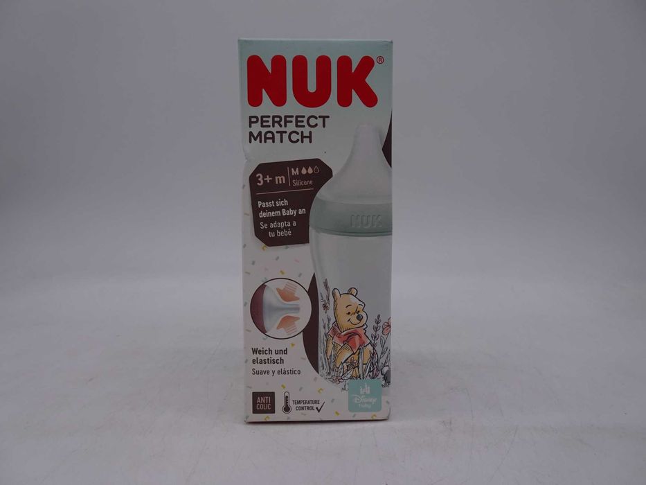 Biberon din plastic, NUK Mickey Mouse, 260ml, 3+ luni
