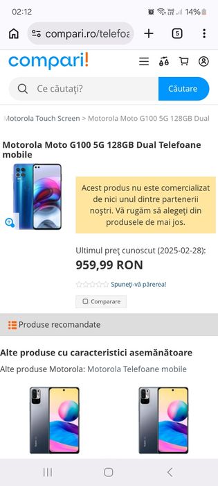 Vând tel Huawei g100 5G 128 gb