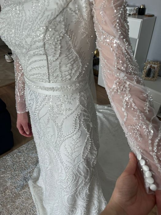 Rochie mireasa 2 in 1 sirena+printesa marimea S