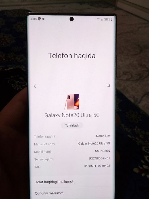 Galaxy note 20 ultra 5g