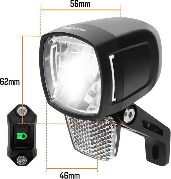 Far E-Bike Addview Hammer E170 Plus 180 Lux Faza Lunga Scurta Nou