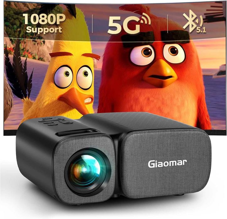 Мини WiFi проектор 7500 лумена 1080P Full HD поддържан LED мини проектор Bluetooth 250 инчов дисплей