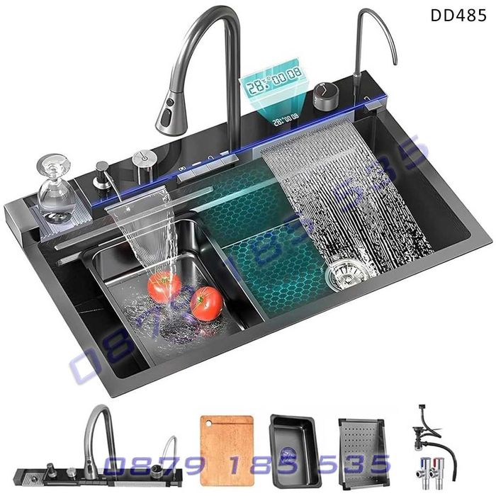 Водопадна кухненска мивка функции дисплей кухня лукс чешма модерна