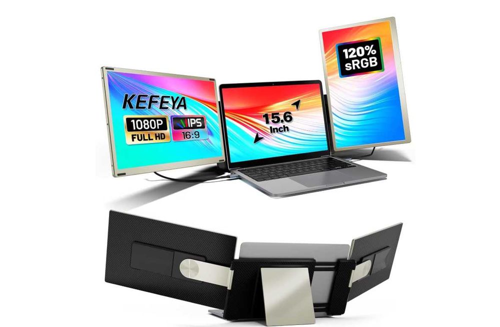 Monitor portabil Teamgee S6 2x "15,6 display IPS