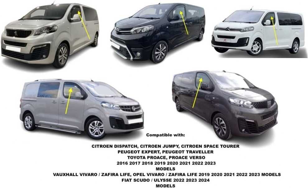 Ветробрани за Opel Zafira Life/Vivaro C/Peugeot Expert/Toyota Proace
