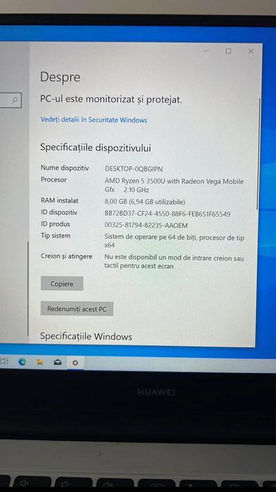 Laptop Huawei procesor Ryzen