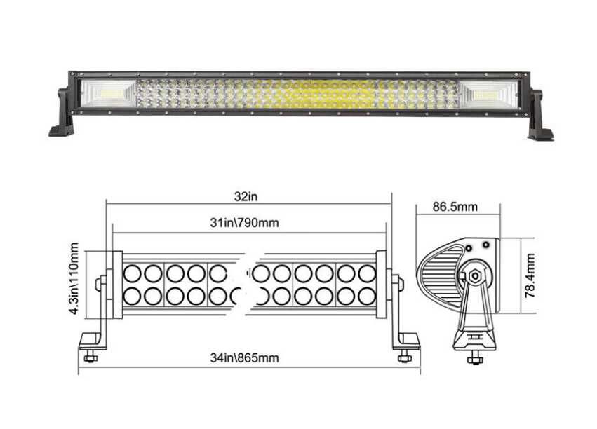 7D 7Д Диоден лед бар/ LED BAR 80 СМ 459W